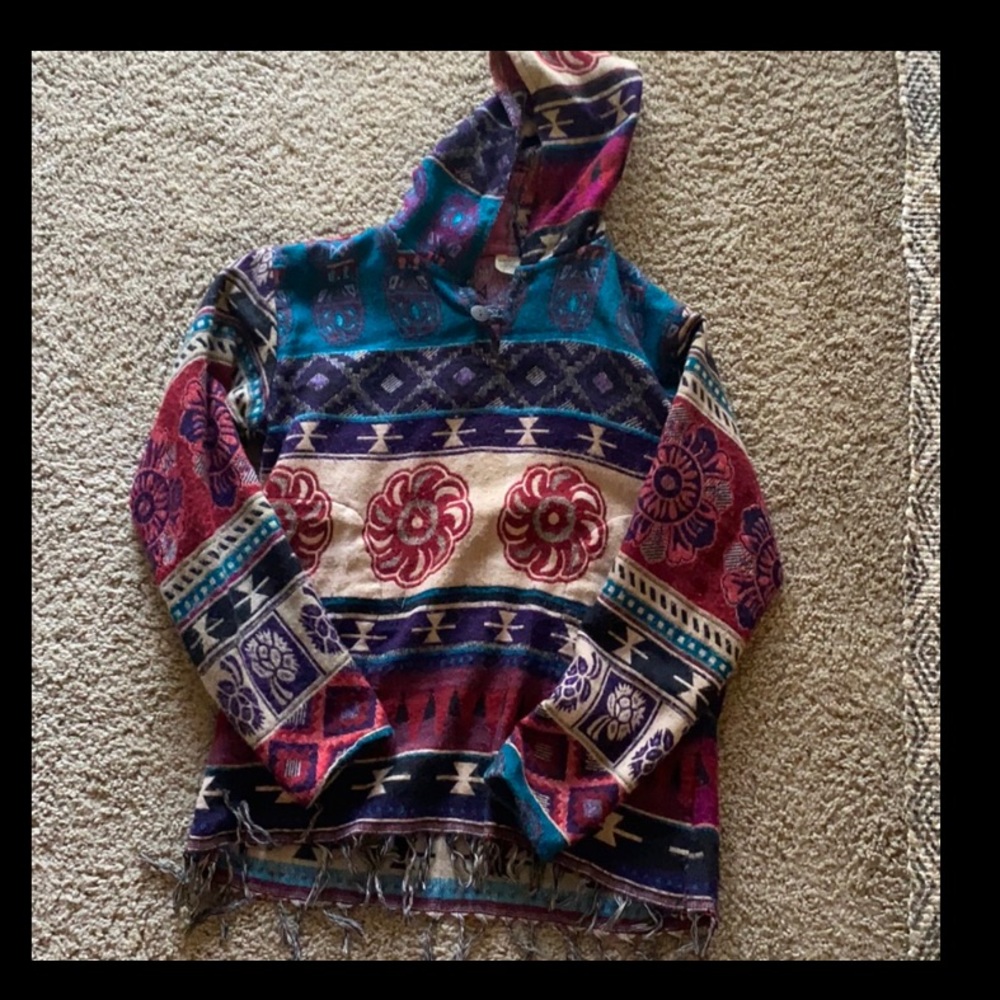 Long sleeve Aztec wool shirt